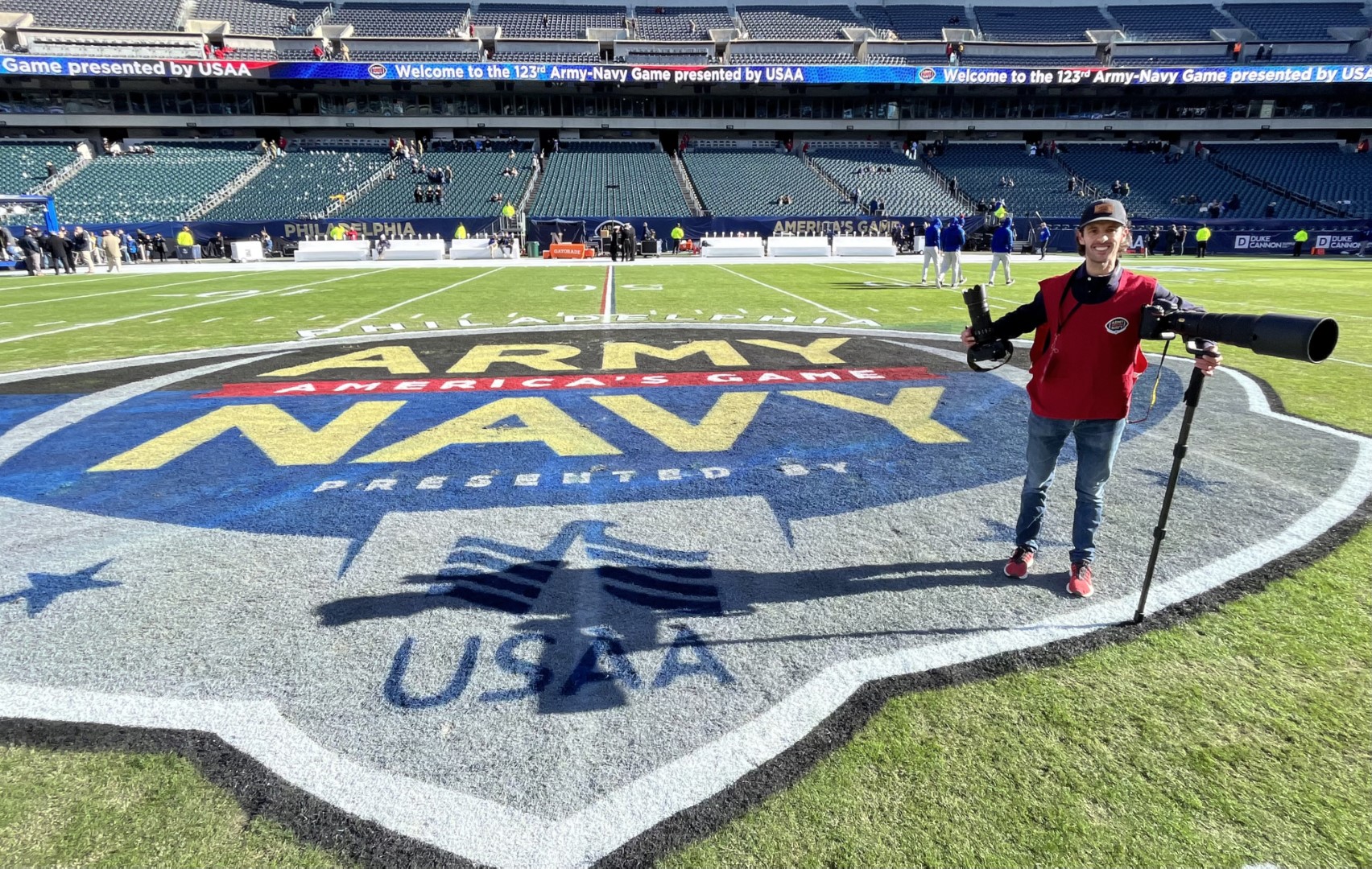 Justin Cohen at 123rd Army-Navy Game in Philadelphia